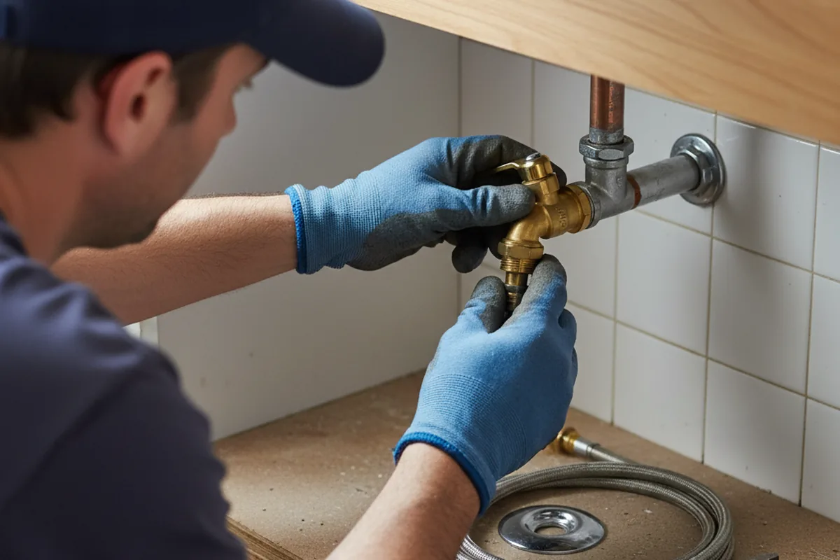 Shutoff valve and fitting work during Emergency Plumbing in Baldwinsville